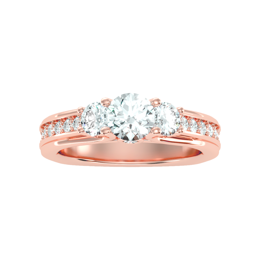 Premier Halo Solitaire Ring In 925 Sterling Silver - Seven
