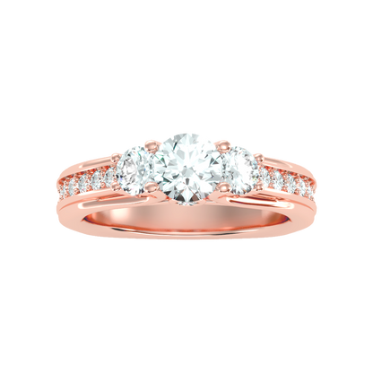 Premier Halo Solitaire Ring In 925 Sterling Silver - Seven