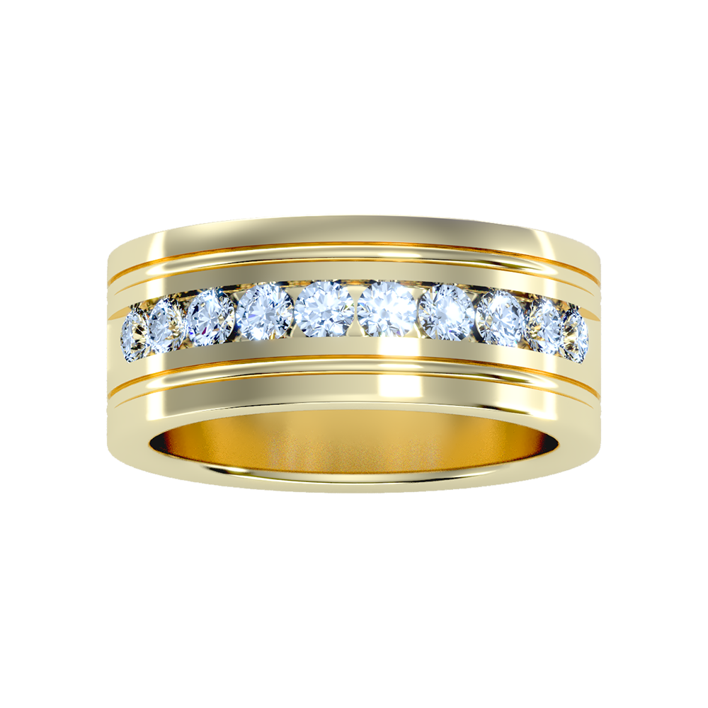 Prestige Men's Broad Band Ring - Ten