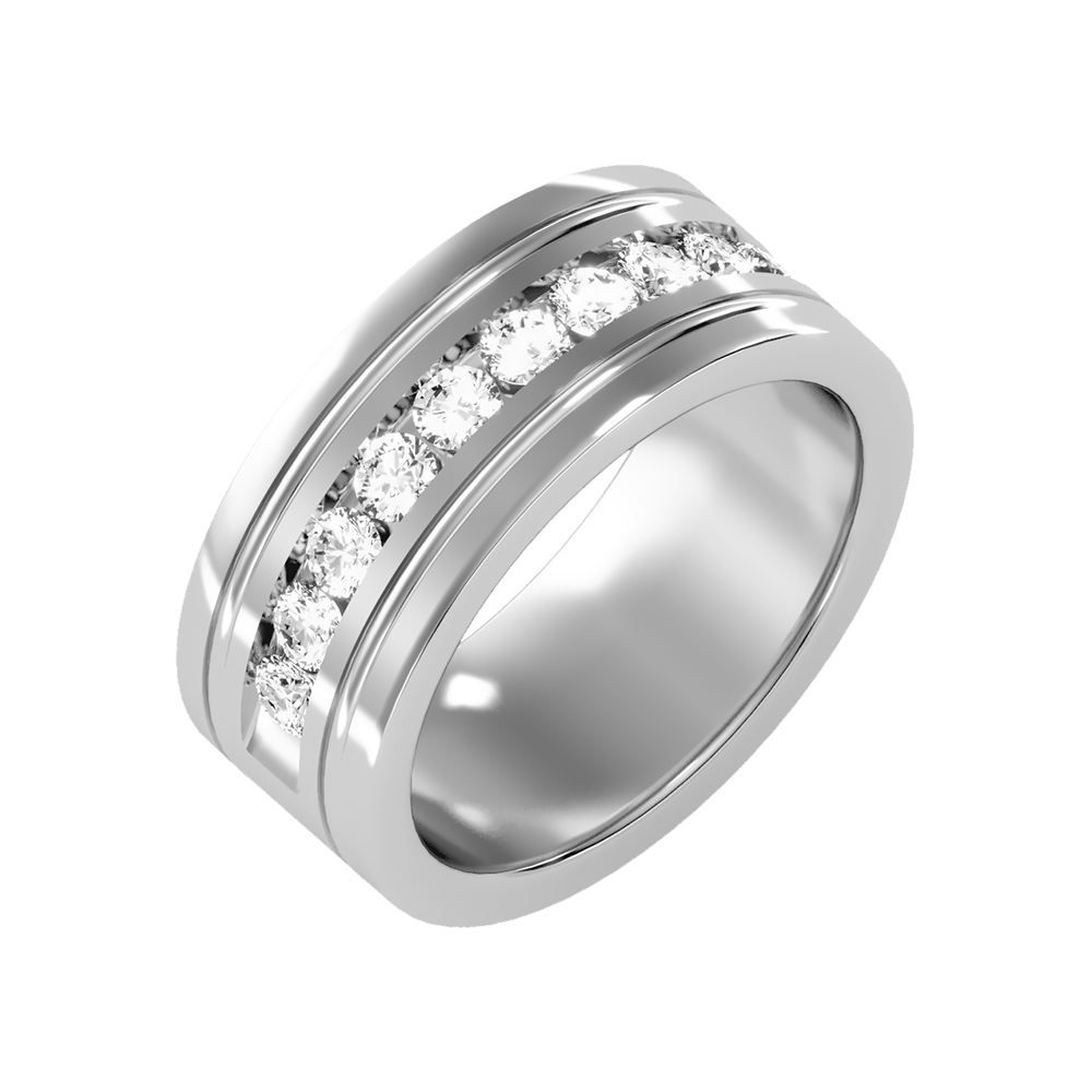 Prestige Men's Broad Band Ring - Two