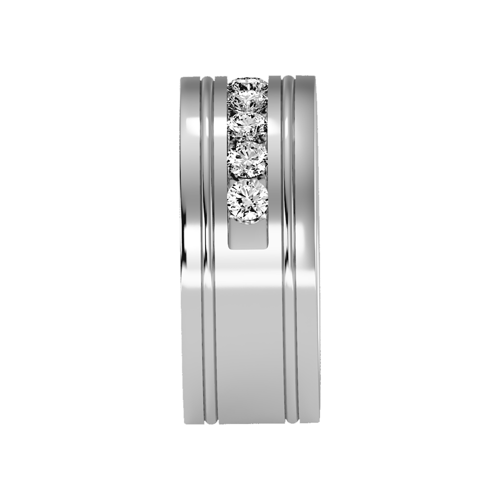 Prestige Men's Broad Band Ring In 925 Sterling Silver - Three