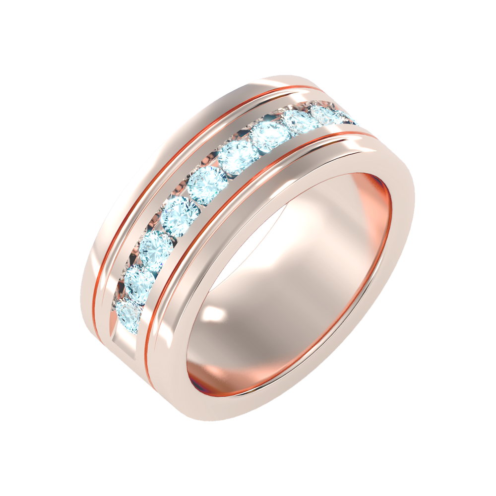 Prestige Men's Broad Band Ring In 925 Sterling Silver - Five