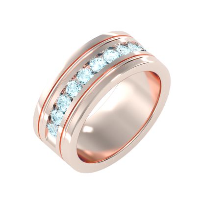 Prestige Men's Broad Band Ring In 925 Sterling Silver - Five