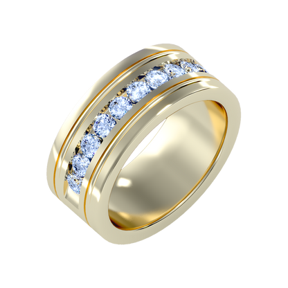 Prestige Men's Broad Band Ring - Nine