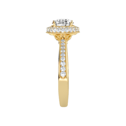 Prettey Classic Halo Diamond Engagement Ring In 925 Sterling Silver - Eleven