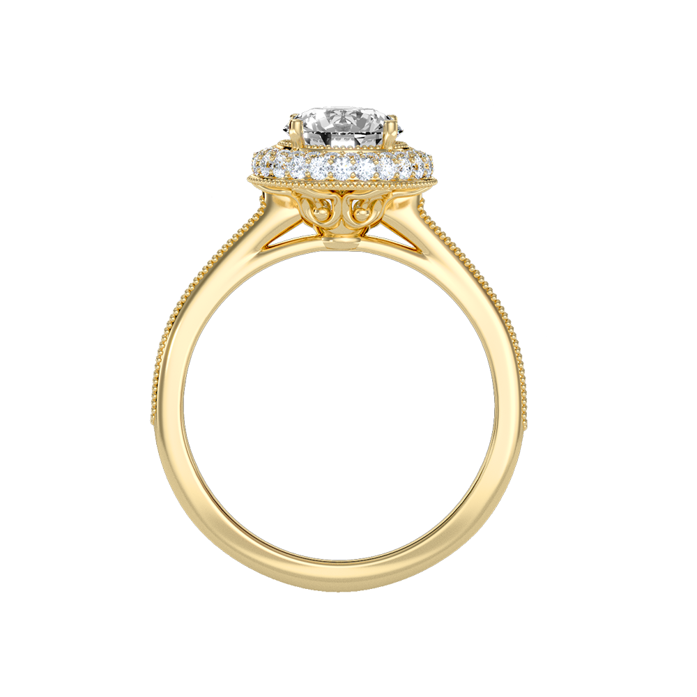 Prettey Classic Halo Diamond Engagement Ring In 925 Sterling Silver - Twelve