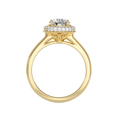 Prettey Classic Halo Diamond Engagement Ring - Twelve