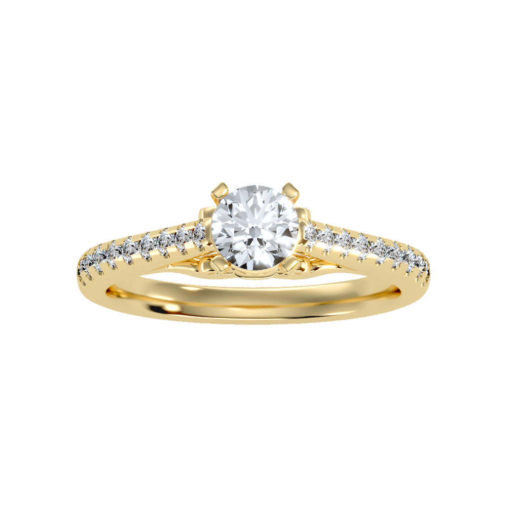 Prettyish Solitaire Ring In 925 Sterling Silver - Ten