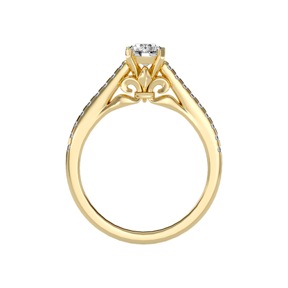 Prettyish Solitaire Ring In 925 Sterling Silver - Twelve