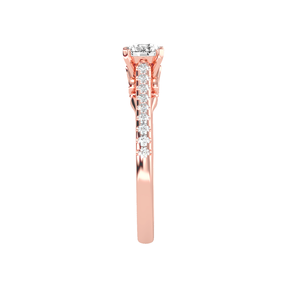 Prettyish Solitaire Ring In 925 Sterling Silver - Four