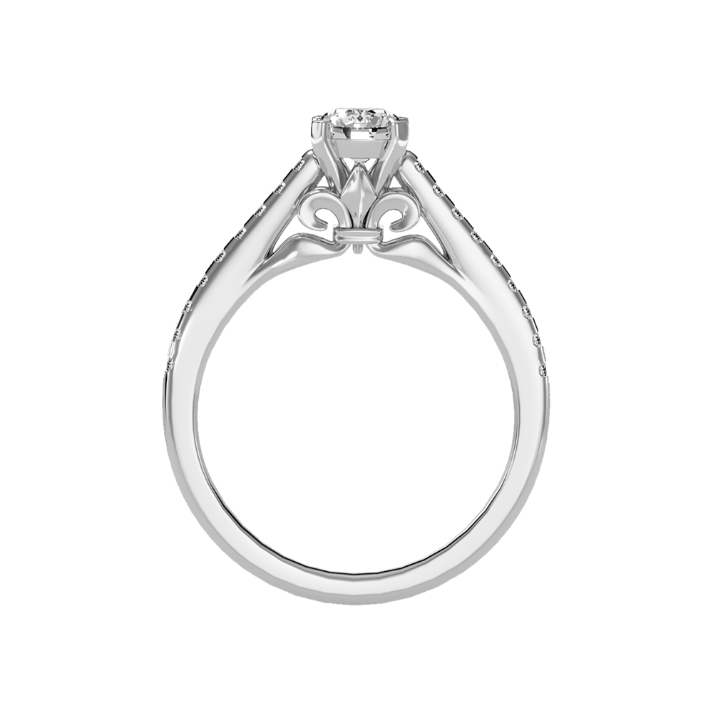 Prettyish Solitaire Ring In 925 Sterling Silver - Eight