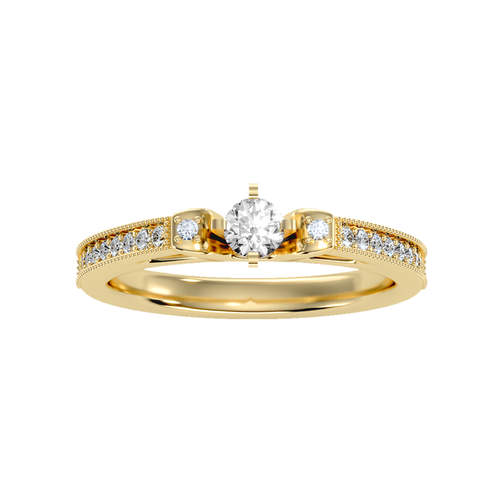 Pretty Solitaire Ring - Ten