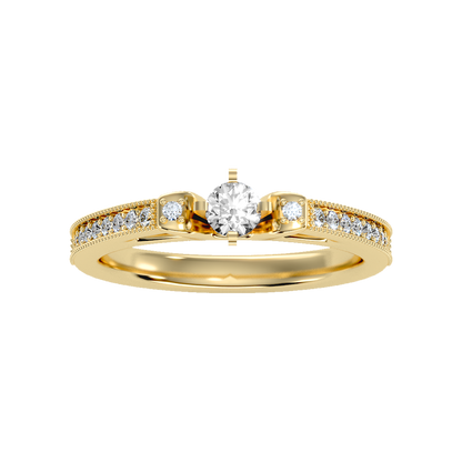 Pretty Solitaire Ring - Ten