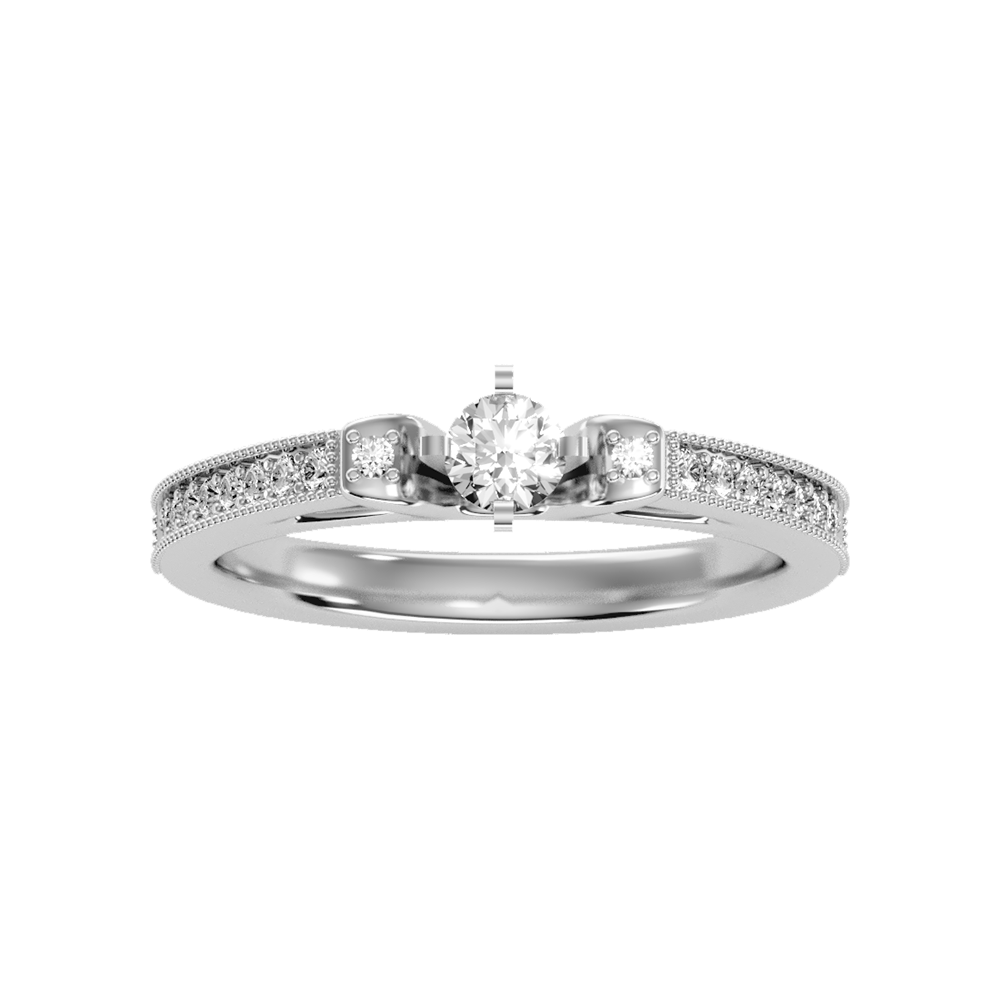Pretty Solitaire Ring - Three