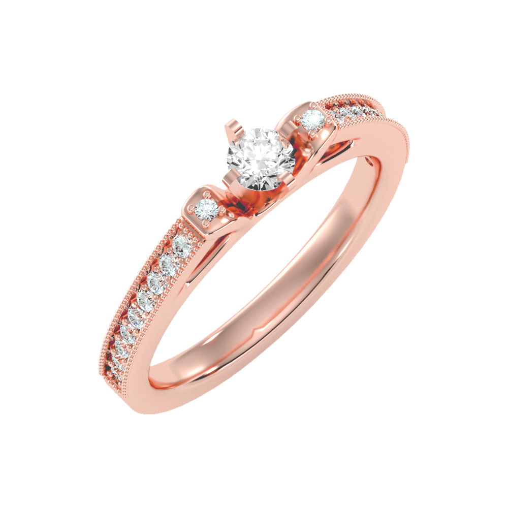 Pretty Solitaire Ring - Five
