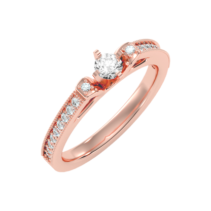 Pretty Solitaire Ring - Five