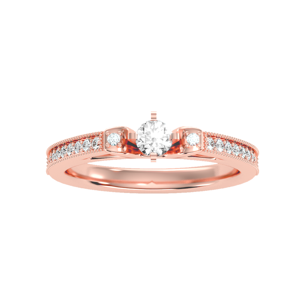 Pretty Solitaire Ring In 925 Sterling Silver - Seven