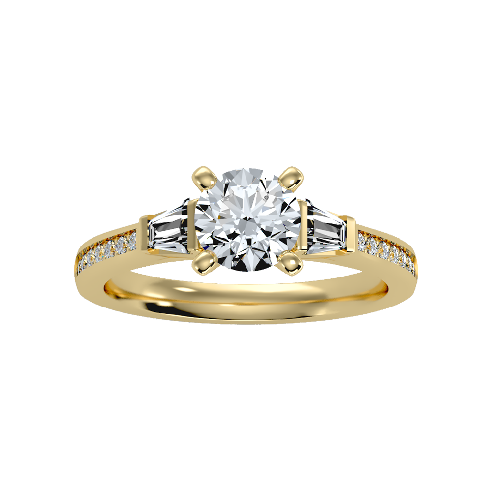 Prime Halo Solitaire Ring In 925 Sterling Silver - Ten