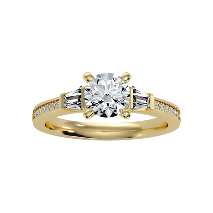 Prime Halo Solitaire Ring In 925 Sterling Silver - Ten