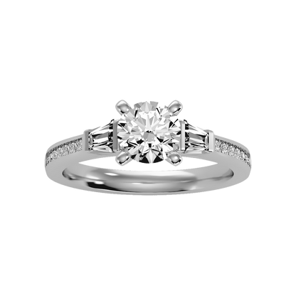 Prime Halo Solitaire Ring - Three