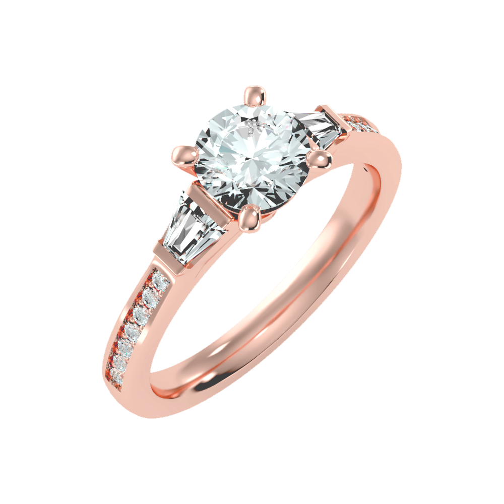 Prime Halo Solitaire Ring - Five