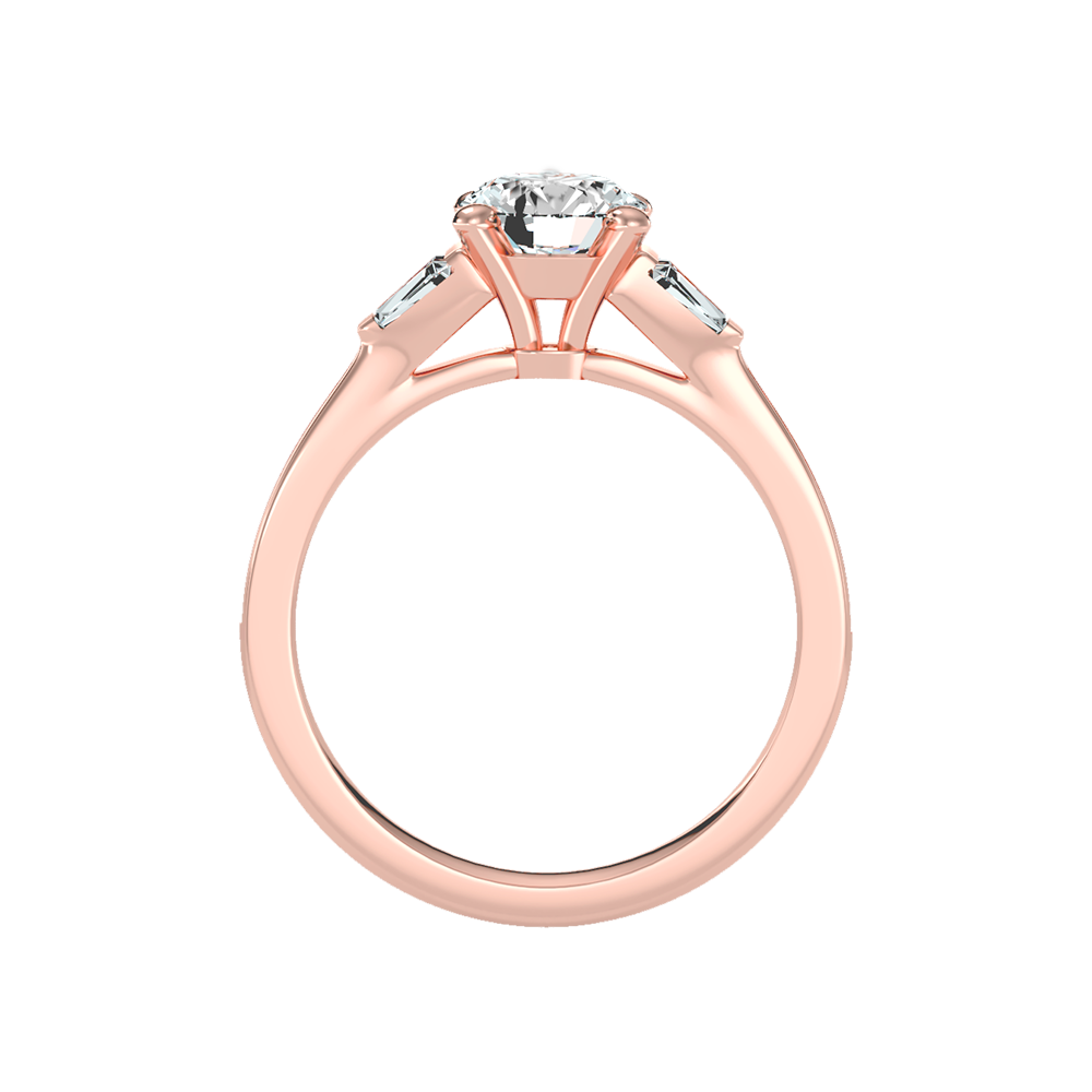 Prime Halo Solitaire Ring In 925 Sterling Silver - Six