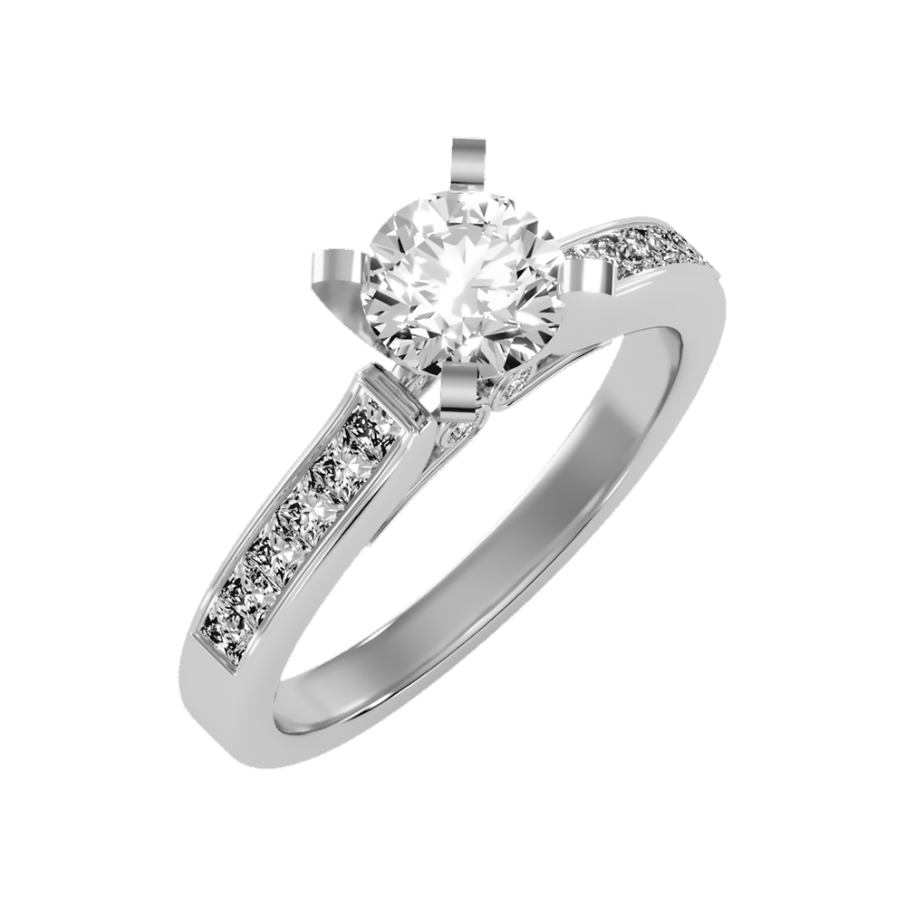 Prime Solitaire Ring In 925 Sterling Silver - One
