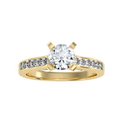 Prime Solitaire Ring In 925 Sterling Silver - Ten