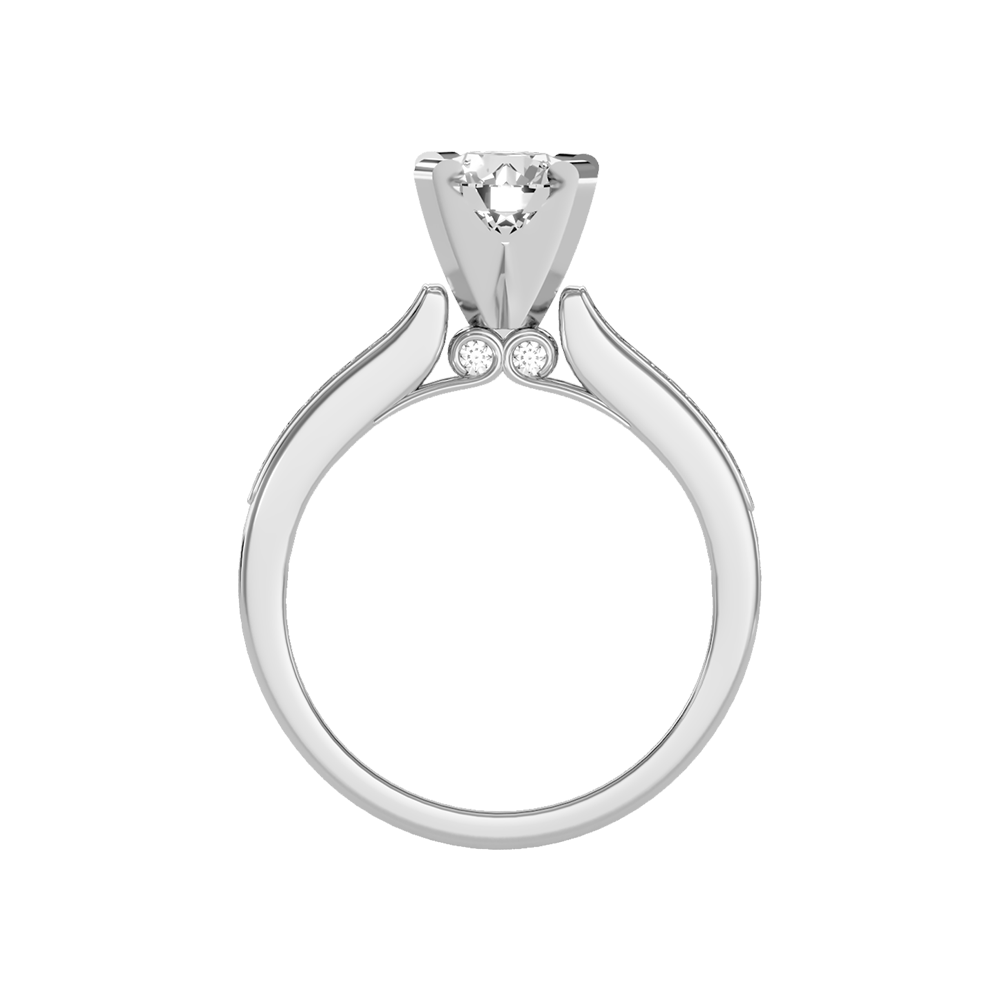 Prime Solitaire Ring In 925 Sterling Silver - Two