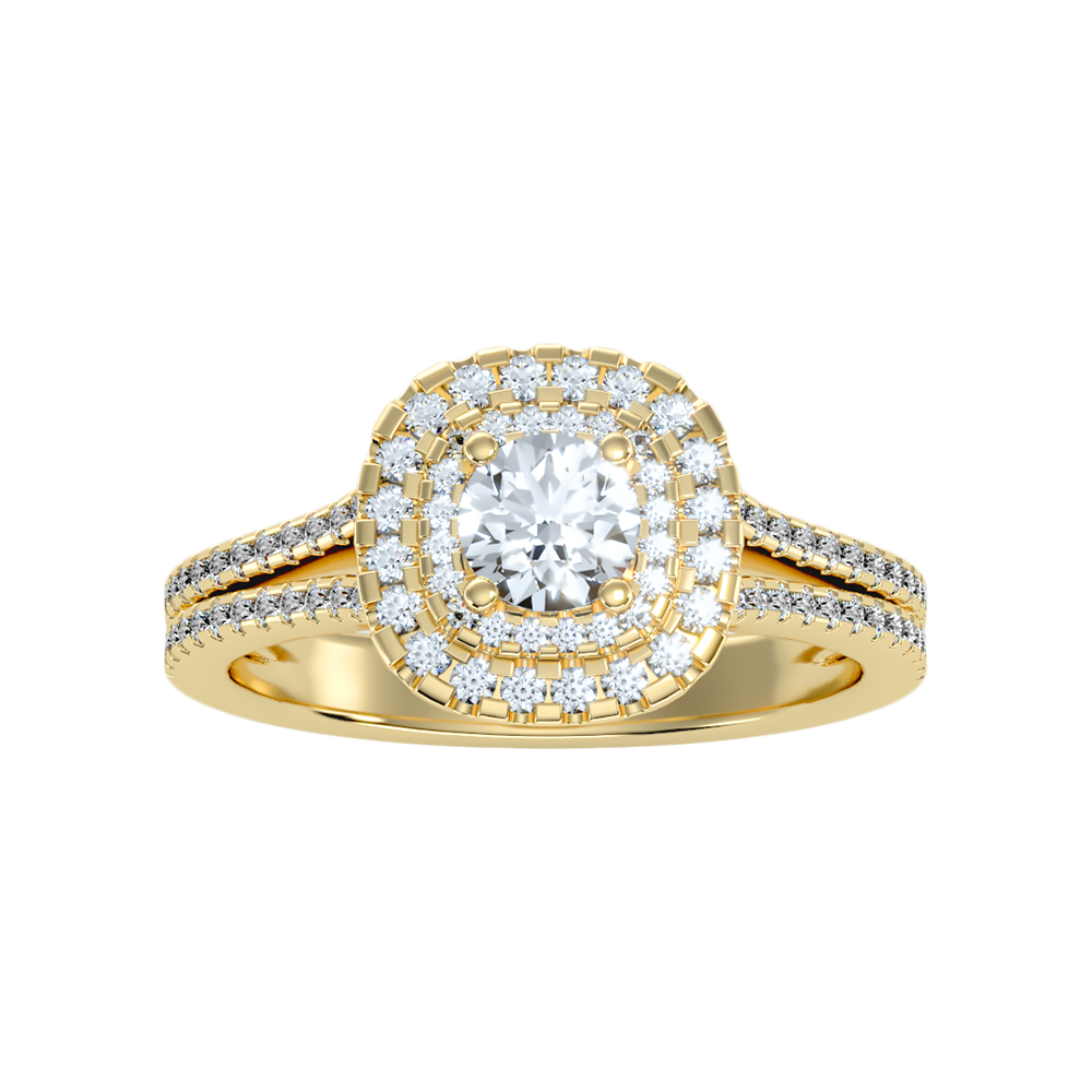 Prolific Halo Ring In 925 Sterling Silver - Ten