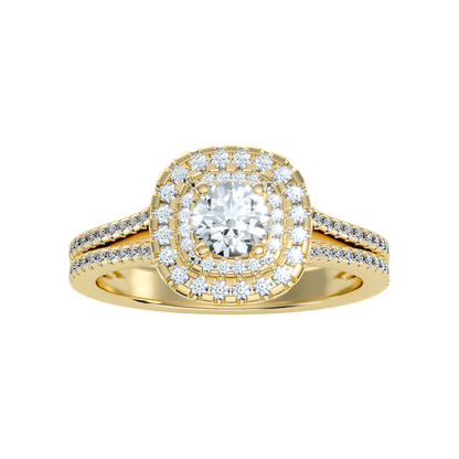 Prolific Halo Ring In 925 Sterling Silver - Ten
