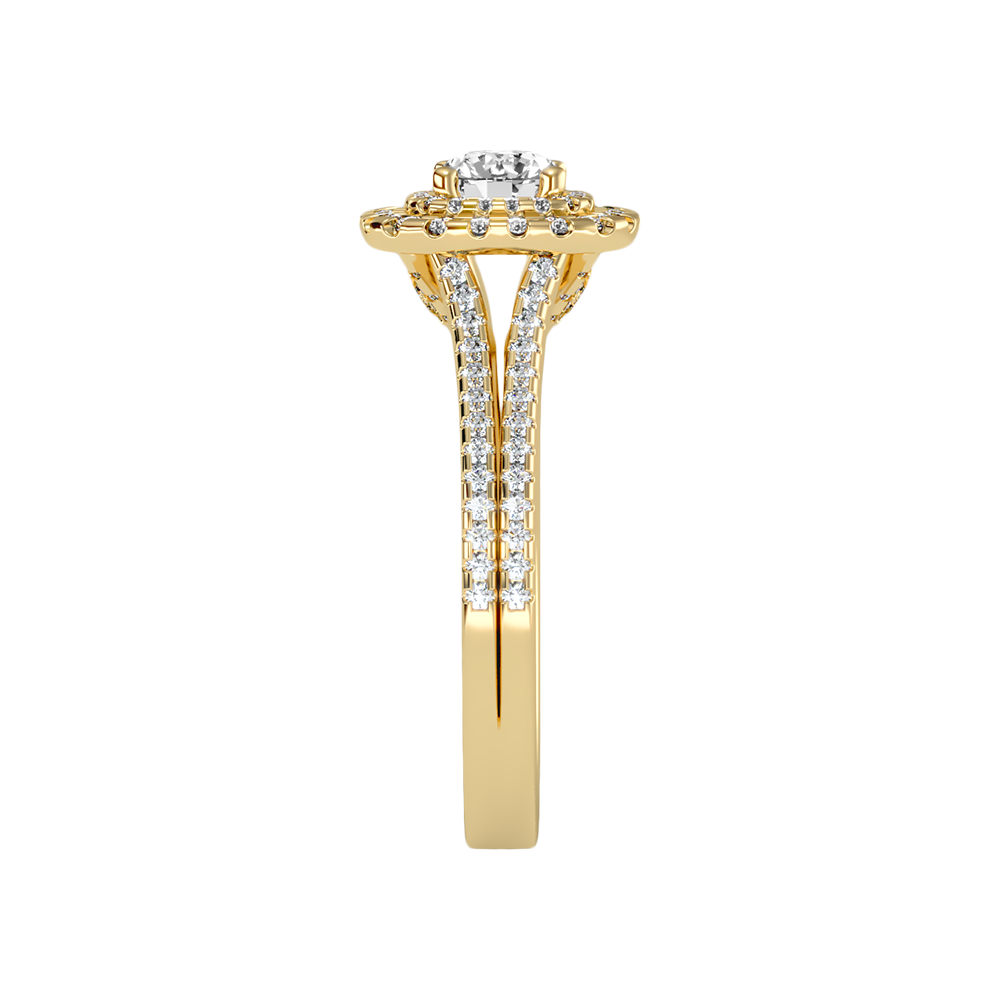 Prolific Halo Ring In 925 Sterling Silver - Eleven