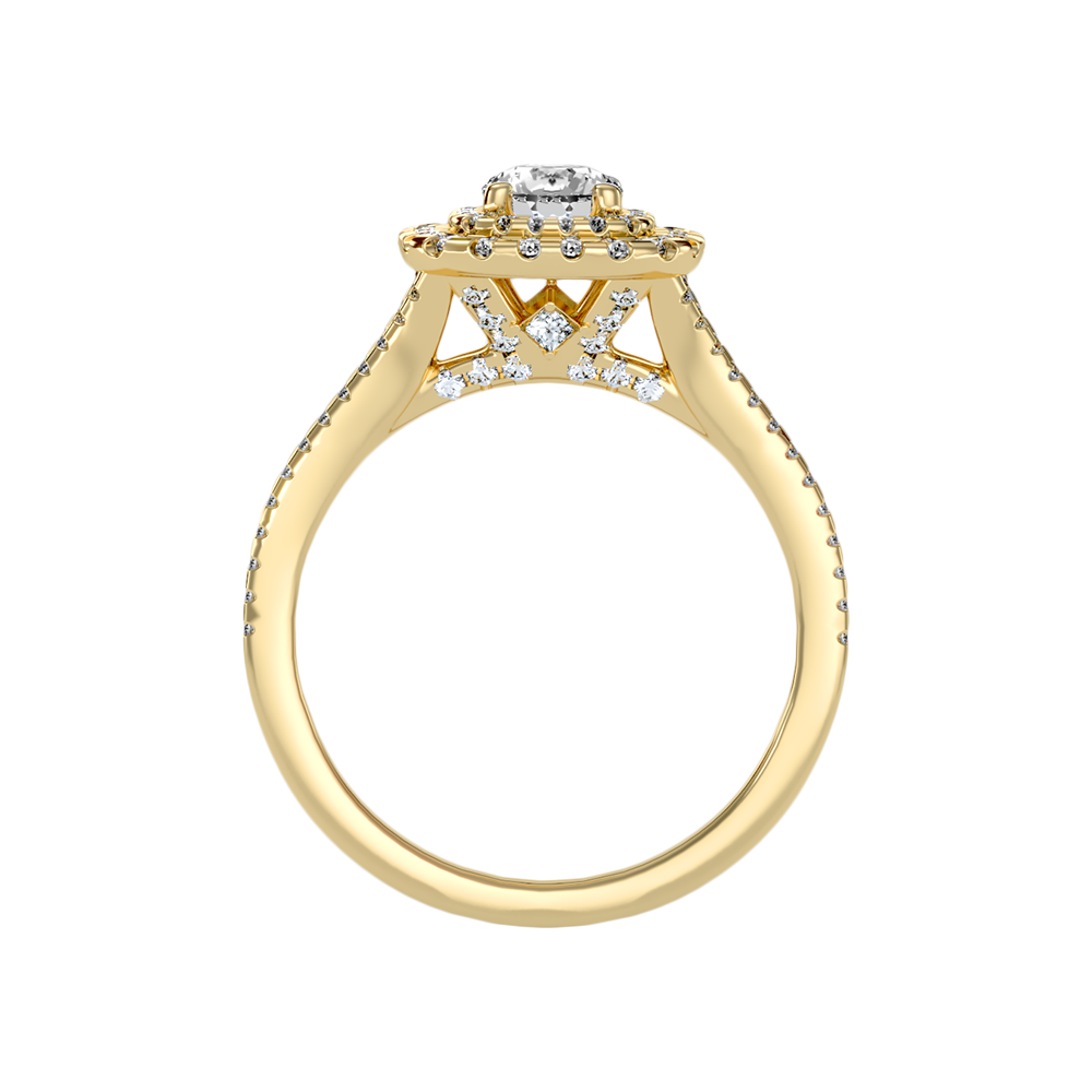 Prolific Halo Ring In 925 Sterling Silver - Twelve