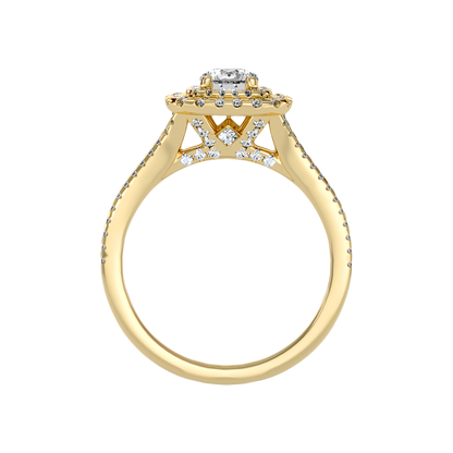 Prolific Halo Ring In 925 Sterling Silver - Twelve