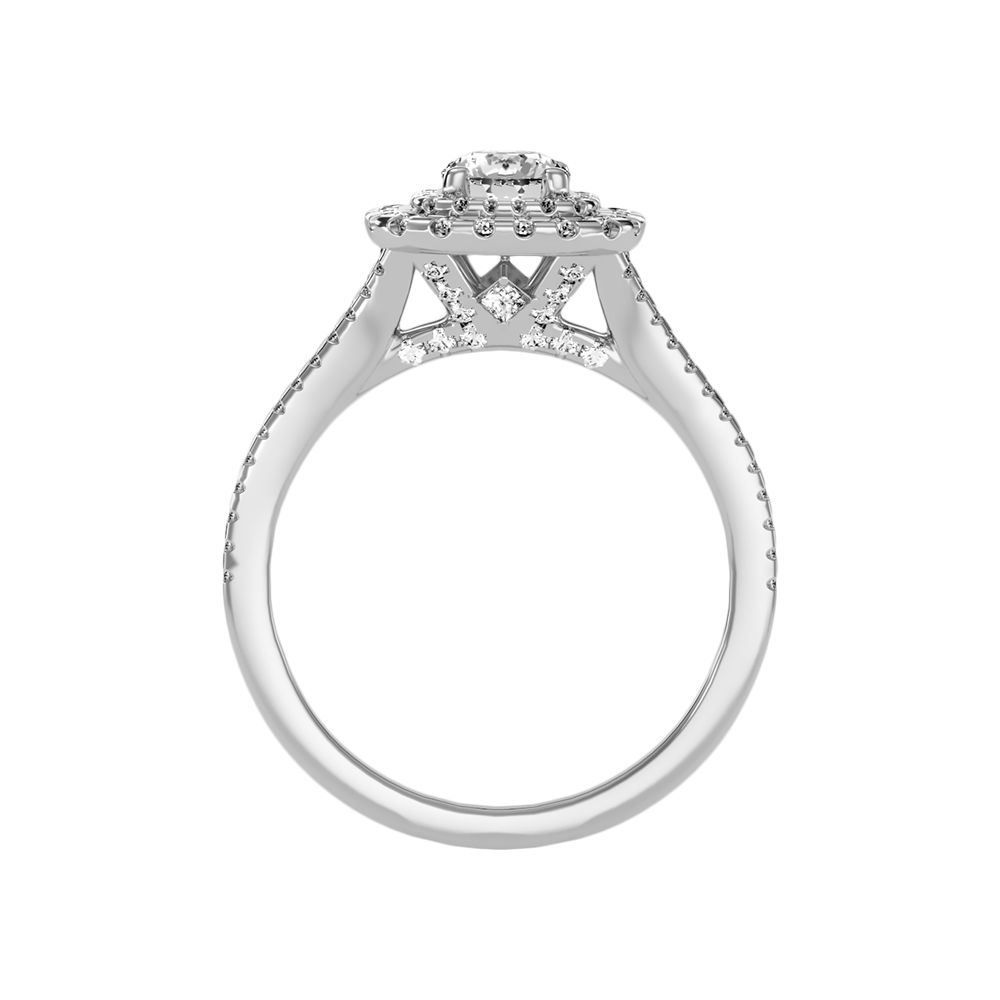 Prolific Halo Ring In 925 Sterling Silver - Two