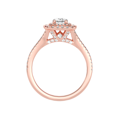 Prolific Halo Ring In 925 Sterling Silver - Six