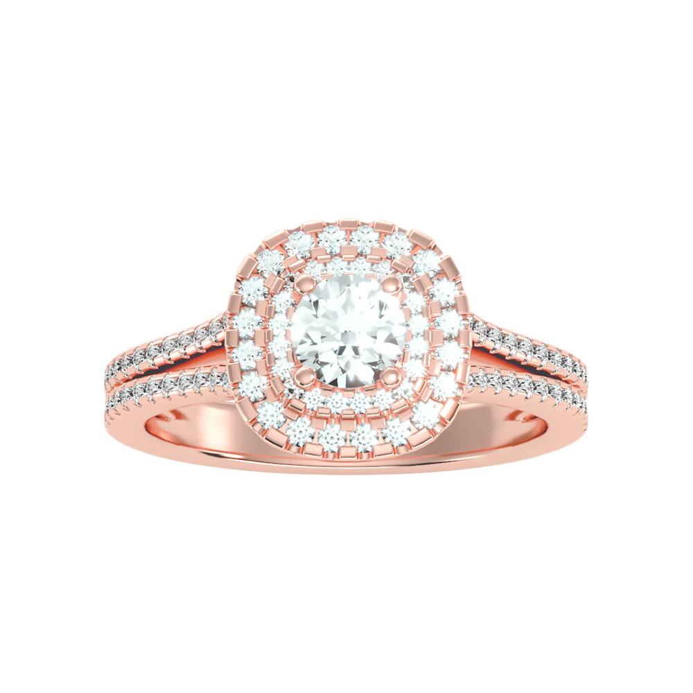 Prolific Halo Ring In 925 Sterling Silver - Seven