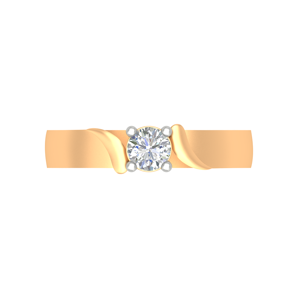 Puzzled Ping Solitaire Ring In 925 Sterling Silver - Twelve