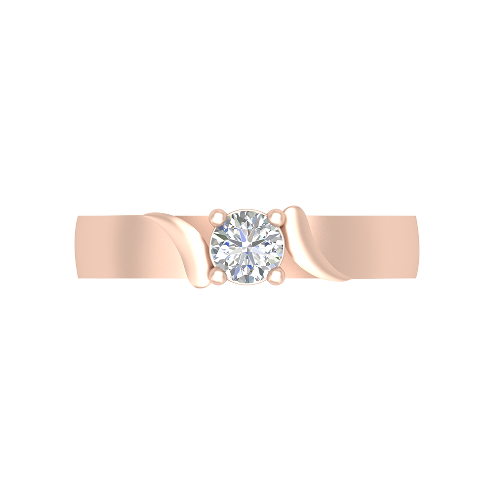 Puzzled Ping Solitaire Ring In 925 Sterling Silver - Two