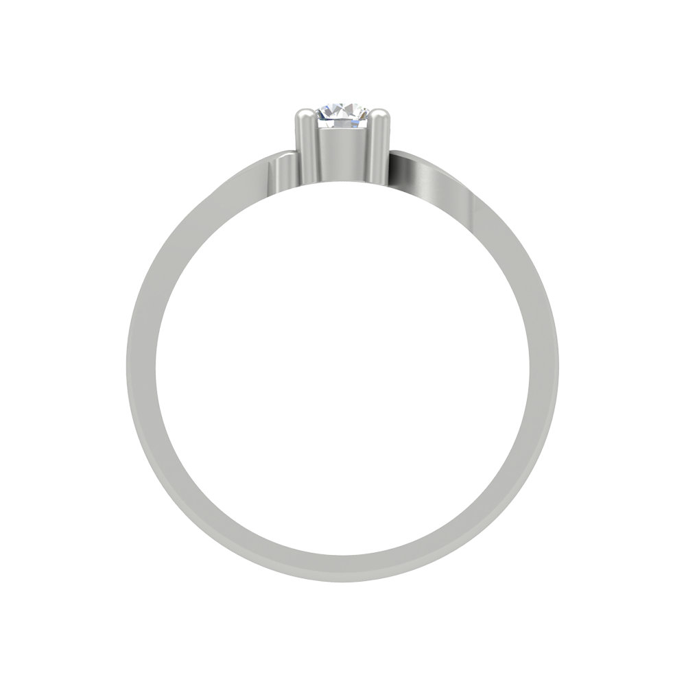 Puzzled Ping Solitaire Ring In 925 Sterling Silver - Five