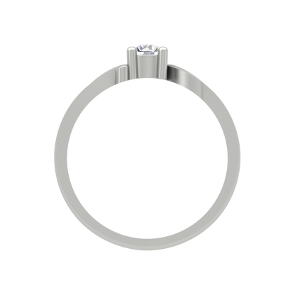 Puzzled Ping Solitaire Ring In 925 Sterling Silver - Five