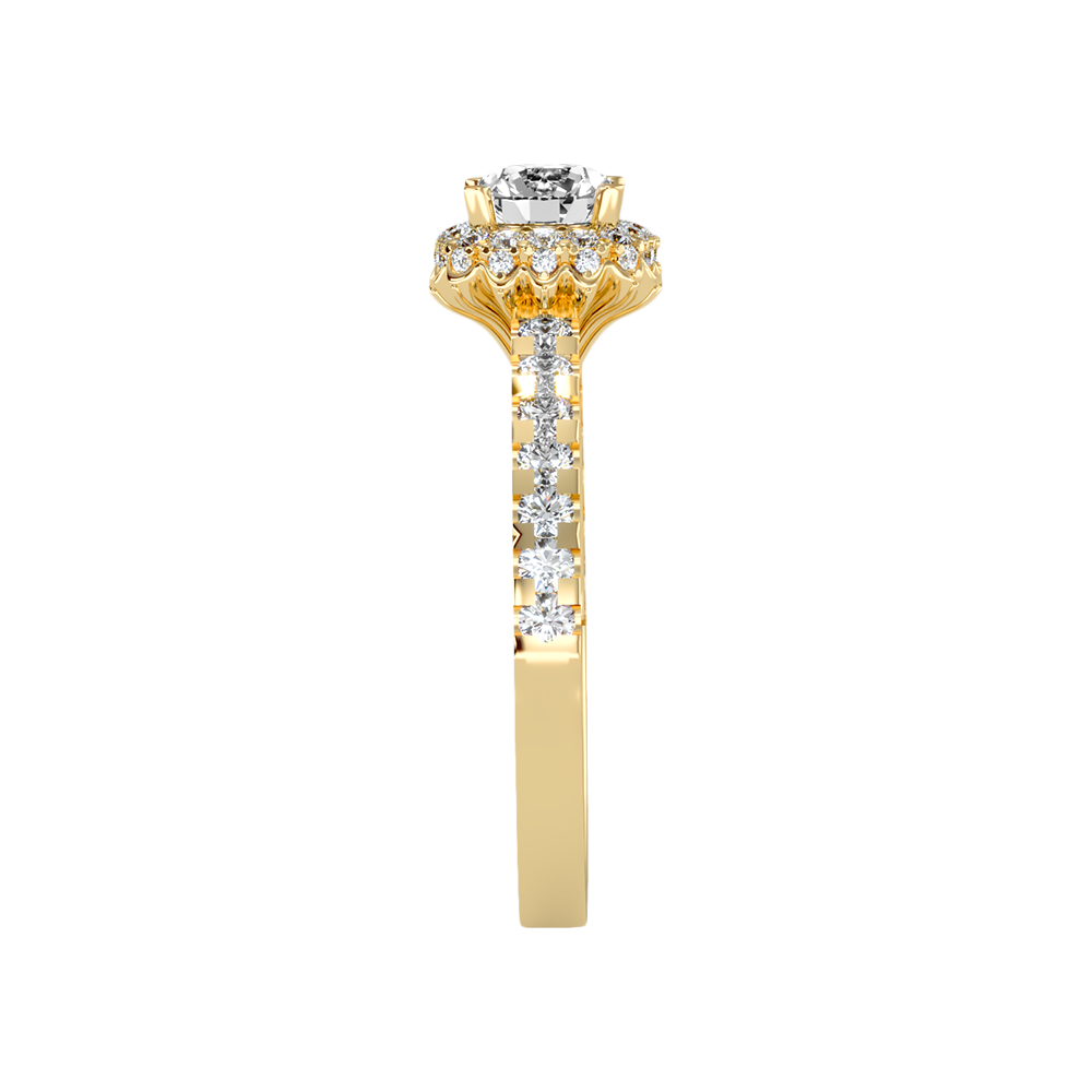 Quaint Halo Ring In 925 Sterling Silver - Twelve