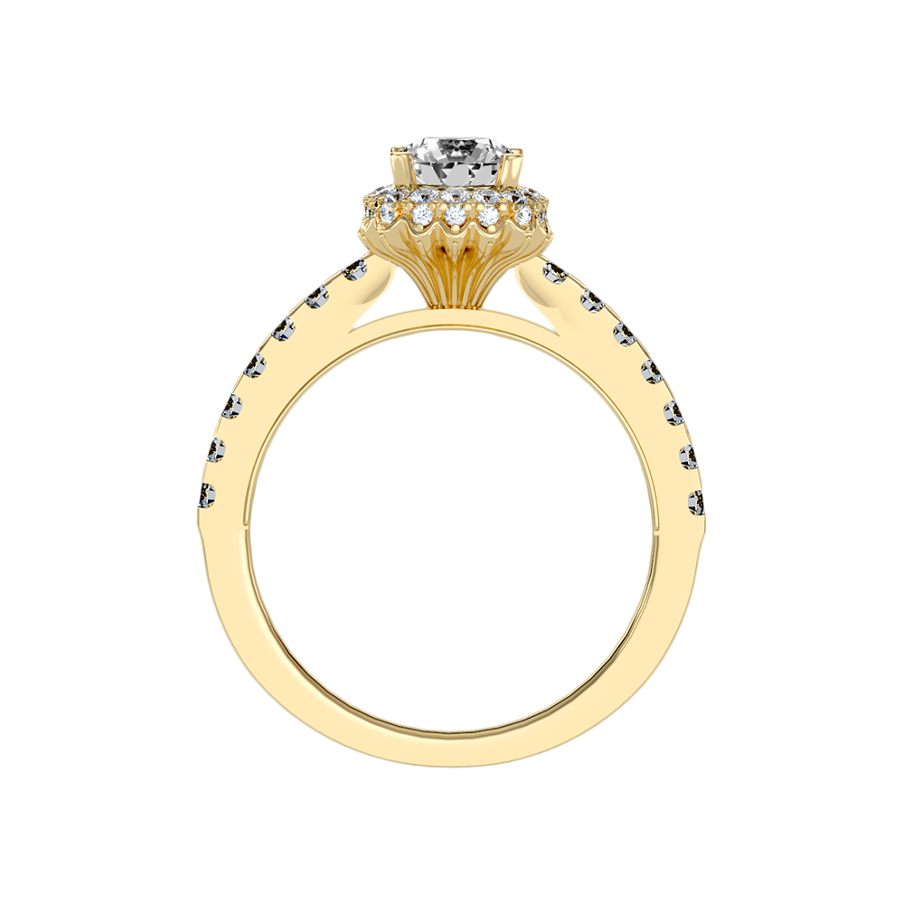 Quaint Halo Ring In 925 Sterling Silver - Thirteen