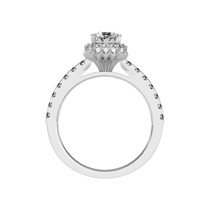 Quaint Halo Ring In 925 Sterling Silver - Nine