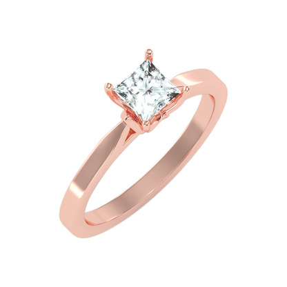 Quaint Single Stone Ring In 925 Sterling Silver - Ten