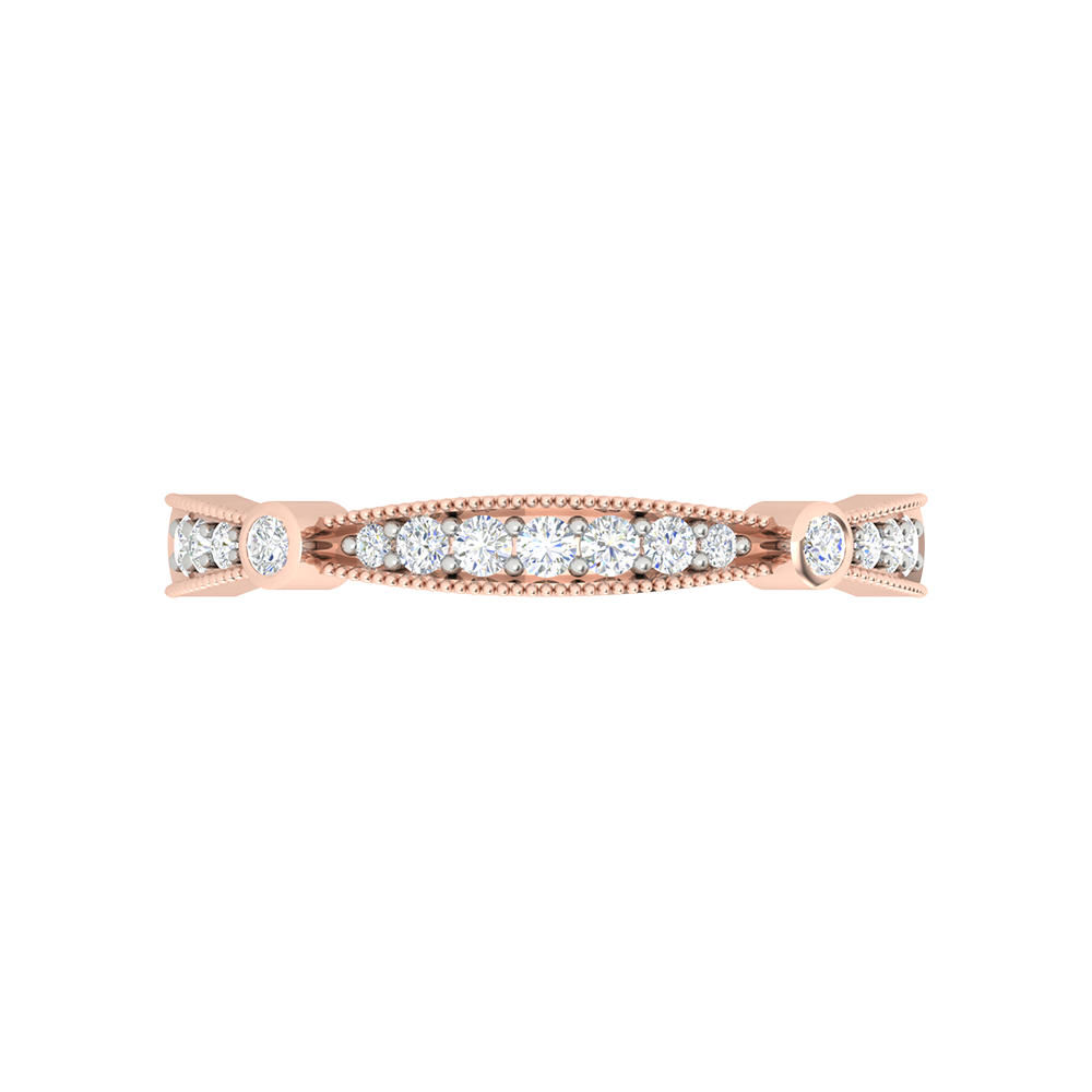 Queenie Bud Eternity Ring In 925 Sterling Silver - Two