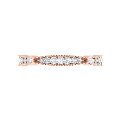 Queenie Bud Eternity Ring In 925 Sterling Silver - Two