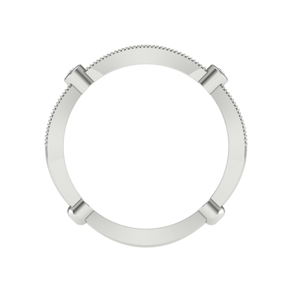 Queenie Bud Eternity Ring In 925 Sterling Silver - Eight