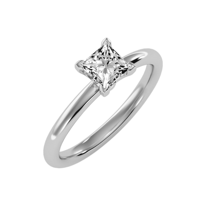 Queenly Engagement Ring In 925 Sterling Silver - Two
