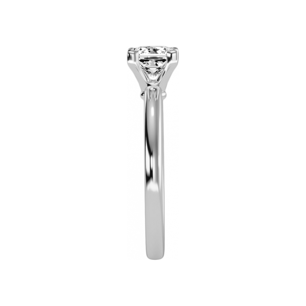 Queenly Engagement Ring In 925 Sterling Silver - Three
